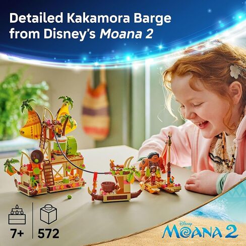 Lego Disney Moana 2 Kakamora Barge Kids Toy - Play Play Building مجموعة للأولاد والبنات ، الذين تتراوح أعمارهم بين 7 سنوات - 9 شخصيات ، بما في ذلك Moana و Maui و Kotu و Heihei - فكرة هدية لأعياد الميلاد - 43258 in Kuwait