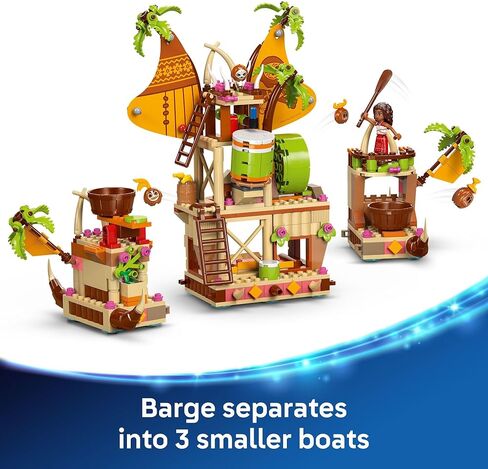 Lego Disney Moana 2 Kakamora Barge Kids Toy - Play Play Building مجموعة للأولاد والبنات ، الذين تتراوح أعمارهم بين 7 سنوات - 9 شخصيات ، بما في ذلك Moana و Maui و Kotu و Heihei - فكرة هدية لأعياد الميلاد - 43258 in Kuwait