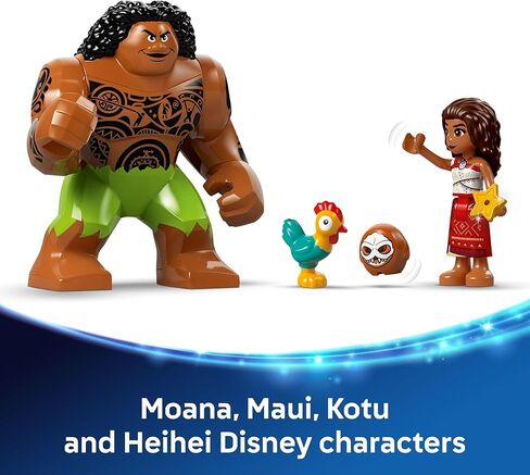Lego Disney Moana 2 Kakamora Barge Kids Toy - Play Play Building مجموعة للأولاد والبنات ، الذين تتراوح أعمارهم بين 7 سنوات - 9 شخصيات ، بما في ذلك Moana و Maui و Kotu و Heihei - فكرة هدية لأعياد الميلاد - 43258 in Kuwait