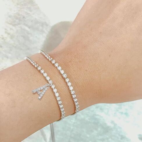 uxcell Letter Charm, 26Pcs - Rhinestone Alphabet Charm, A-Z Uppercase Letters for DIY Name ID Bracelets Necklace Pendants Wristbands Jewelry Making in Saudi Arabia
