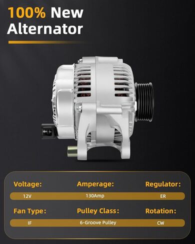 OCPTY Alternator Replace 11231 Fit for Chrysler 200 Series 2011-2013 For Chrysler Sebring For Dodge Avenger For Dodge Caliber Compass Patriot 2007-2017 2.0L 2.4L Automotive Replacement Alternators in Saudi Arabia