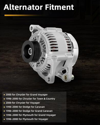 OCPTY Alternator Replace 11231 Fit for Chrysler 200 Series 2011-2013 For Chrysler Sebring For Dodge Avenger For Dodge Caliber Compass Patriot 2007-2017 2.0L 2.4L Automotive Replacement Alternators in Saudi Arabia