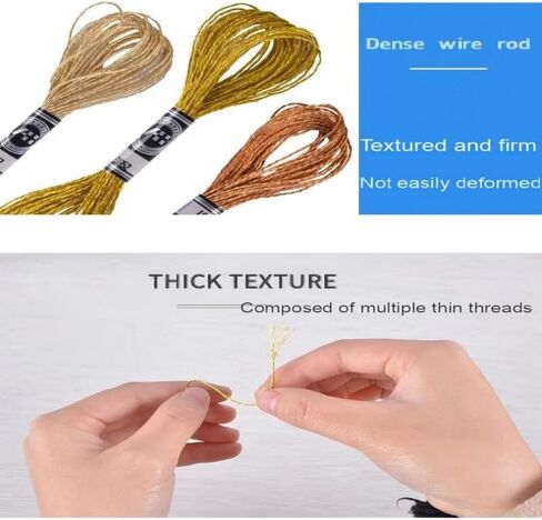 11-Piece Cross Stitch Thread, Friendship Bracelet Kit, Bracelet String, Embroidery Floss, Metallic Yarn, Shiny Effect Embroidery Floss, Silk Thread for Hand Decoration and Hand Knitting Crafts in Saudi Arabia