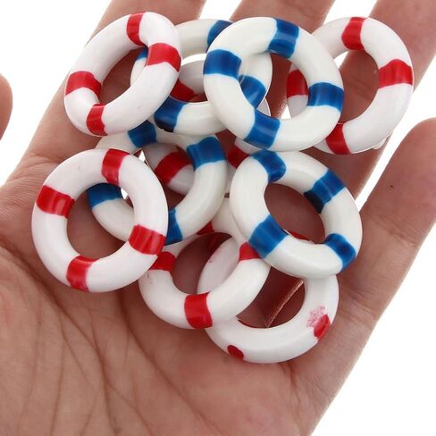 Garneck PCS Micro Swim Ring Mini Life Ring Mini Life Decorations Buoy Buoy Tharms Aquarium Decor Miniature Buoy Ocean Decor in Saudi Arabia