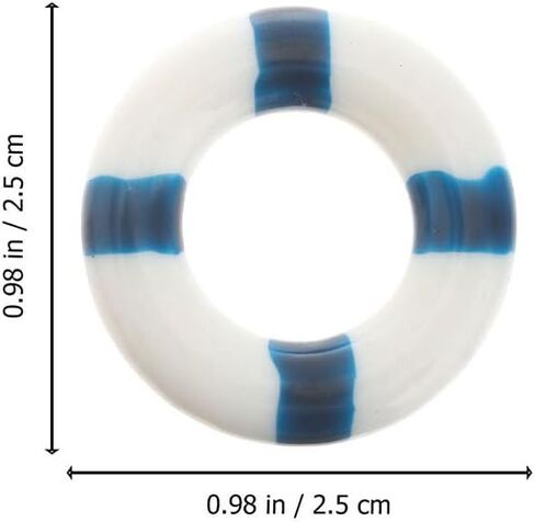 Garneck PCS Micro Swim Ring Mini Life Ring Mini Life Decorations Buoy Buoy Tharms Aquarium Decor Miniature Buoy Ocean Decor in Saudi Arabia