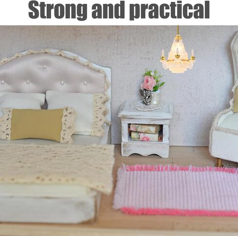 Toyvian Miniature Dollhouse Chandelier Hanging Lamp,Dollhouse Lights Led Lamp,Led Candle Light1 12 Scale Living Room Accessories in Saudi Arabia