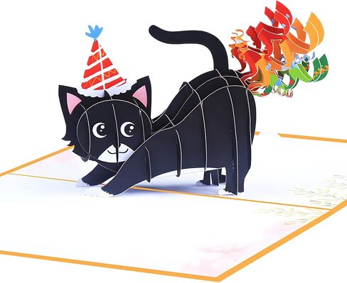 بطاقات عيد ميلاد Createreedo Cat ، بطاقات Cat المنبثقة منبثقة لعشاق القطط ، النساء ، الرجال ، الزوج ، الزوج ، الأصدقاء ، الأطفال ، إلخ. in Kuwait
