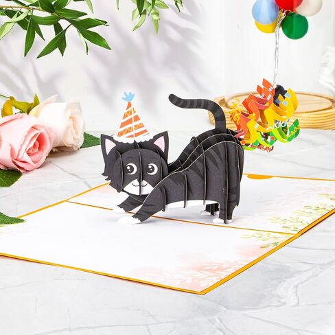 بطاقات عيد ميلاد Createreedo Cat ، بطاقات Cat المنبثقة منبثقة لعشاق القطط ، النساء ، الرجال ، الزوج ، الزوج ، الأصدقاء ، الأطفال ، إلخ. in Kuwait