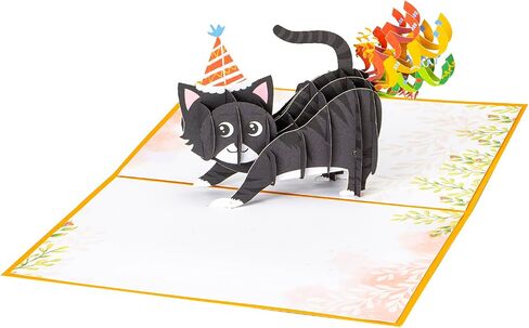بطاقات عيد ميلاد Createreedo Cat ، بطاقات Cat المنبثقة منبثقة لعشاق القطط ، النساء ، الرجال ، الزوج ، الزوج ، الأصدقاء ، الأطفال ، إلخ. in Kuwait