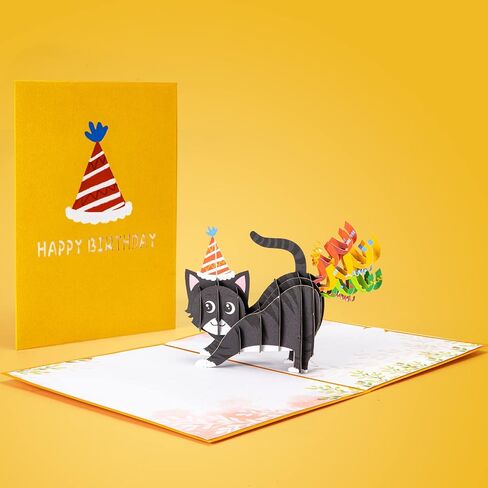 بطاقات عيد ميلاد Createreedo Cat ، بطاقات Cat المنبثقة منبثقة لعشاق القطط ، النساء ، الرجال ، الزوج ، الزوج ، الأصدقاء ، الأطفال ، إلخ. in Kuwait