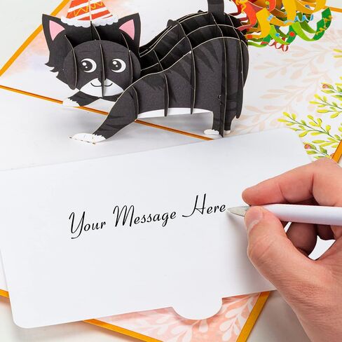 بطاقات عيد ميلاد Createreedo Cat ، بطاقات Cat المنبثقة منبثقة لعشاق القطط ، النساء ، الرجال ، الزوج ، الزوج ، الأصدقاء ، الأطفال ، إلخ. in Kuwait