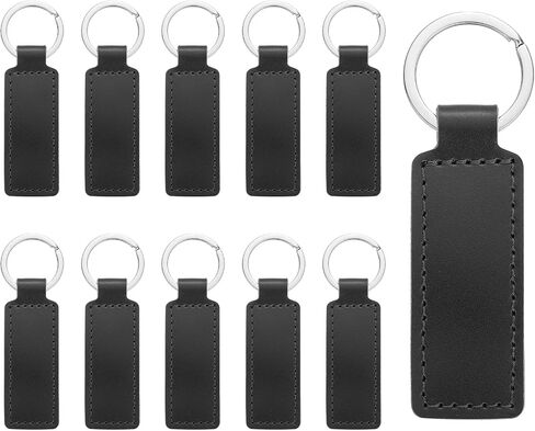 meccanixity 10 pcs keychain keychain blanks bulk struge laser keygliving keychain key -key key kit with fob with know rings for diy supplies hights (brown ، 3.7 "x1.2") in Saudi Arabia