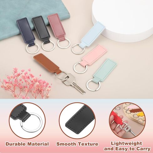 meccanixity 10 pcs keychain keychain blanks bulk struge laser keygliving keychain key -key key kit with fob with know rings for diy supplies hights (brown ، 3.7 "x1.2") in Saudi Arabia