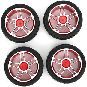 plplaaoo RC Car Tire and Wheel Hub Set 1 16 Scale Replacement Parts for SCY 16101, 16102, 16103, 16201pro Red in Saudi Arabia