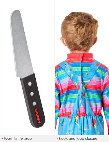 Rubies Toddler Child's Play 2 Chucky Toddler Costume Jumpsuit and Prop in Saudi Arabia