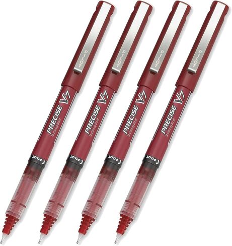 Pilot PRECISE V7 Stick Rolling Bens ، Fine Point ، Red 4 Pack (35352) in Saudi Arabia