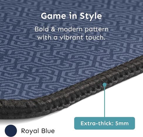 5mm Board Game Mat 36 x 48 in, Mahjong Mat for Table with Carrying Bag, Neoprene Playmat, Table Cover for Board Games, Tile, Poker, RPG and Dominoes - Blue in Kuwait