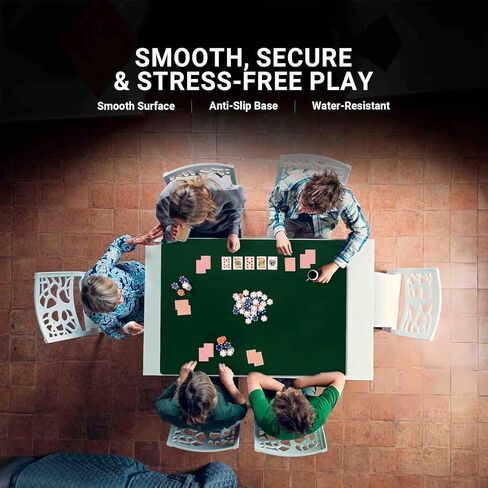 5mm Board Game Mat 36 x 48 in, Mahjong Mat for Table with Carrying Bag, Neoprene Playmat, Table Cover for Board Games, Tile, Poker, RPG and Dominoes - Blue in Kuwait