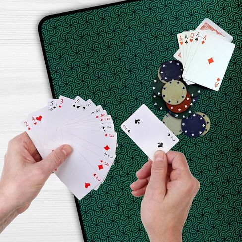 5mm Game Game Mat 36 × 48 بوصة ، Mahjong Mat for Table مع حقيبة حمل ، Neoprene Playmat ، غطاء طاولة لألعاب الطاولة ، البلاط ، البوكر ، آر بي جي والدومينو - الأزرق in Kuwait