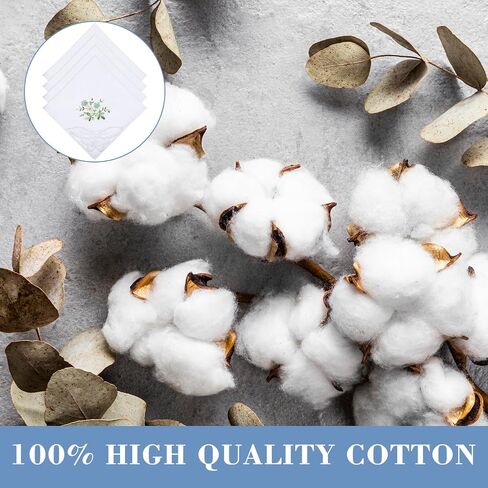 Wedding Handkerchief，4PCS White Lace Handkerchiefs for Women with Floral, 11 Inch Soft Cotton Hankerchief Ladies Suitable for Weddings Embroidered Handkerchief Show Elegance in Saudi Arabia