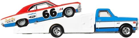Team Transport: '66 Chevelle & '72 Chevy Ramp Truck - Hot Wheels Premium Scala 1/64 in Saudi Arabia