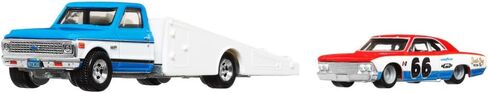 Team Transport: '66 Chevelle & '72 Chevy Ramp Truck - Hot Wheels Premium Scala 1/64 in Saudi Arabia
