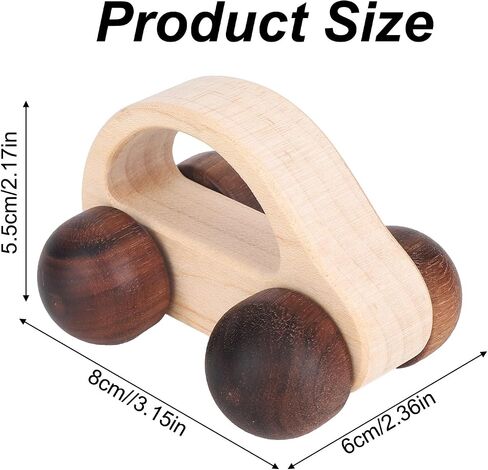 Boxob Wooden Toys Cars ، Queticletoy for Fine Motor Skill Development Wood Baby Push Race Car للأطفال الصغار طفل Baby Boy Girl Decore Decory Decory (Color 2) in Saudi Arabia