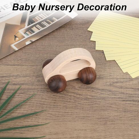Boxob Wooden Toys Cars ، Queticletoy for Fine Motor Skill Development Wood Baby Push Race Car للأطفال الصغار طفل Baby Boy Girl Decore Decory Decory (Color 2) in Saudi Arabia
