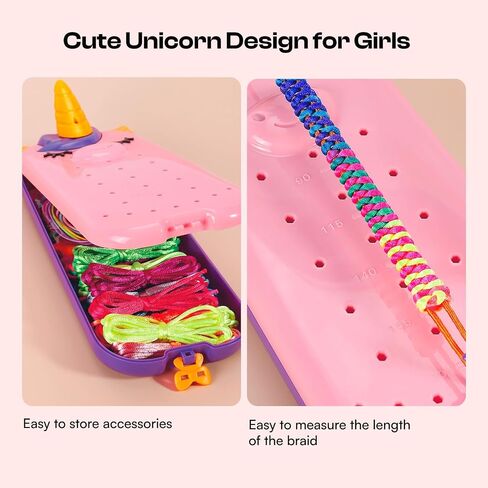 Caydo 2-in-1 Unicorn Friendship Bracelet Making Kit for Girls, Bracelet & Keychain Braiding Making Kit for Art and Craft Toys, String Bracelet Making Kit for Gifts Ideas, DIY Keychain and Bracelet in Saudi Arabia