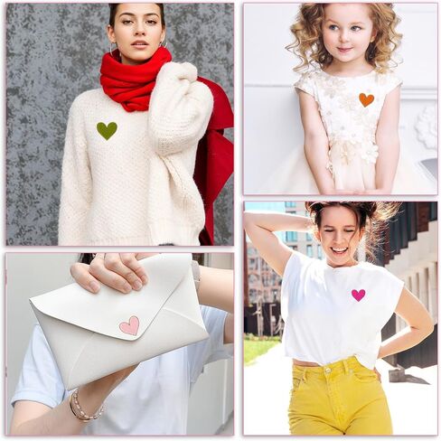 12pcs Heart Shaped Iron on Patches,2.95 x 2.76inch Colorful Embroidered Iron on Patch,Chenille Patches for Clothing,Heart Shape Sew on Patch for Clothes Jackets Jeans Hats Bags in Saudi Arabia