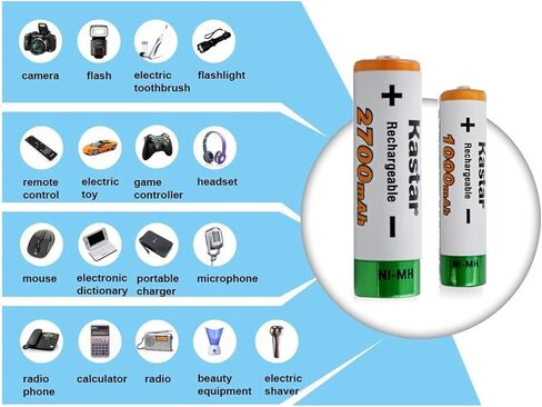 Kastar 8 Pcs Battery Replacement for Panasonic KX-TGE433B GE434B TGE445 TGE445B TGE463 TGE463S TGE474 TGE474S TGE475 TGE475S TGEA20B TGEA20S TGEA40B TGEA40S TGF340 TGF340B TGF342 TGF342B TGF343 in Saudi Arabia