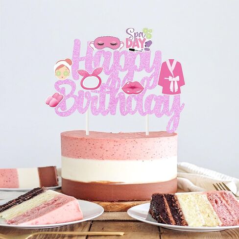 سبا ماكياج كعكة عيد ميلاد توببر بريق أرجوانية سبا ديكور ديكورات كعكة الديكور مكياج كعكة عيد ميلاد يختار ديكورات الحفلات للنوم للفتيات قناع نوم للنوم لحفلات الحفلات in Saudi Arabia
