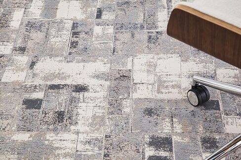 ANJI Mountain Rug'd Office Chair Mat for Carpet & Hardwood Floor - Jacquard منسوج أعلى ، دعم مضاد للانزلاق ، كومة منخفضة ، حصيرة كرسي مكتب حامي الأرضية ، سجاد المكتب للكراسي المتداول (36 × 48) in Kuwait