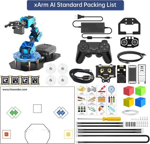 AI Vision & Voice Interaction Arm Smart Robotic Arm for Arduino Scratch Python 6dof Robot Arm STEM Project Robot and Engineering Kits ، Science/Coding/Programming Set ، Xarmai Advanced Kit in Saudi Arabia