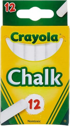 Crayola, 1 Pack of 12 chalk, White in Saudi Arabia