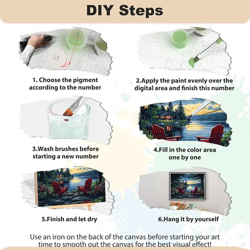 EOBROMD Paint by Numbers Kits for Adults Sunny Beach Palm, DIY Kits Crafts for Beginner, Painting Kits Adults, Oil Paint by Numbers for Home Decor Gift 16x20inch(Without Frame) in Saudi Arabia