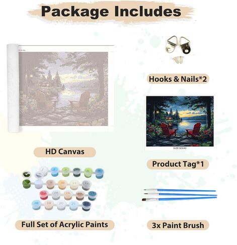EOBROMD Paint by Numbers Kits for Adults Sunny Beach Palm, DIY Kits Crafts for Beginner, Painting Kits Adults, Oil Paint by Numbers for Home Decor Gift 16x20inch(Without Frame) in Saudi Arabia