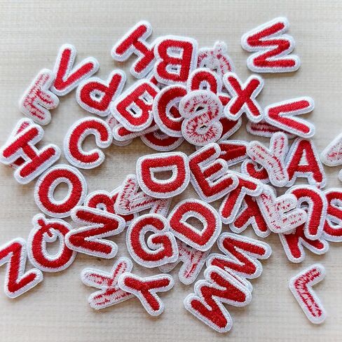 52pcs Iron on Letter Patches 0.7 inch, 2 Sets of 26 Embroidered Alphabet A-Z Patches for Clothing Jackets Hats Backpacks Jeans Black in Kuwait