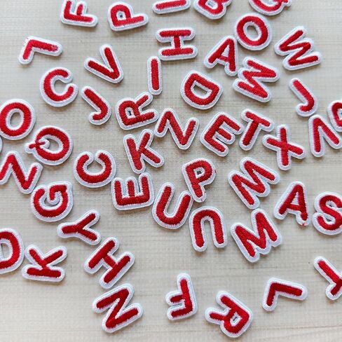 52pcs Iron on Letter Patches 0.7 inch, 2 Sets of 26 Embroidered Alphabet A-Z Patches for Clothing Jackets Hats Backpacks Jeans Black in Kuwait