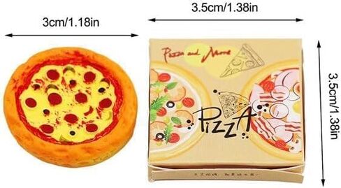 مجموعة مربع البيتزا المصغرة ، 1:12 Dollhouse Food Model Set Set Doll House Furniture Furants ، Dollhouse DIY ، الدعائم الأثاث الدمية ، الزخارف in Kuwait