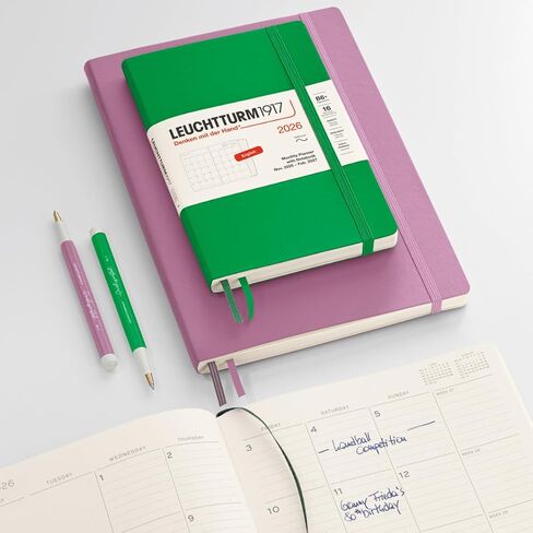 LEUCHTTURM1917 - Monthly Planner & Notebook 2026, Softcover, Composition (B5), Ruled, Dusty Rose (Nov 1, 2025 - Feb 28, 2027) in Saudi Arabia