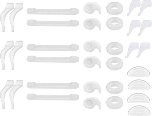 34PCS Eyeglasses Retainers Silicone Glasses Temple Holders Anti-slip Protectors Comfort Eyewear Spectacle Stay Put Glasses Stoppers Ear Grip Hooks… (Eyeglasses Retainers-34PCS-Black) in Saudi Arabia