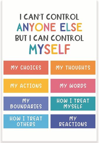 Printlabz I Can't Control Anyone Else But I Can Control Myself Classroom Poster - Self Respect Respect Others - 12 x 18 Inch - Classroom Decor - Classroom Must Haves - Back To School Decor - CPS0133 in Saudi Arabia