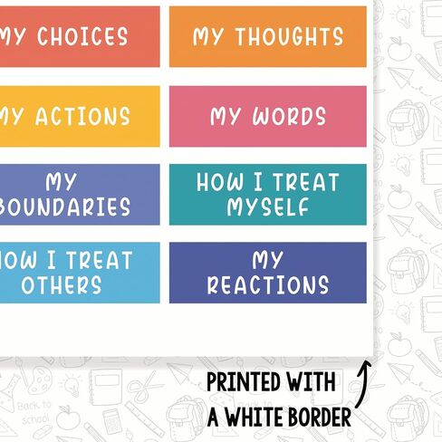 Printlabz I Can't Control Anyone Else But I Can Control Myself Classroom Poster - Self Respect Respect Others - 12 x 18 Inch - Classroom Decor - Classroom Must Haves - Back To School Decor - CPS0133 in Saudi Arabia