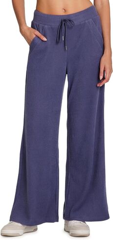 RBX Active Women's Lounge Pant, Relaxed Wide Leg Ribbed Flare Pant with Pockets in Saudi Arabia