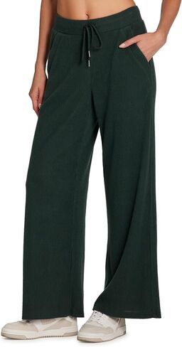 RBX Active Women's Lounge Pant, Relaxed Wide Leg Ribbed Flare Pant with Pockets in Saudi Arabia