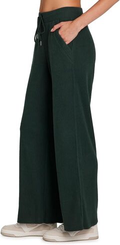 RBX Active Women's Lounge Pant, Relaxed Wide Leg Ribbed Flare Pant with Pockets in Saudi Arabia
