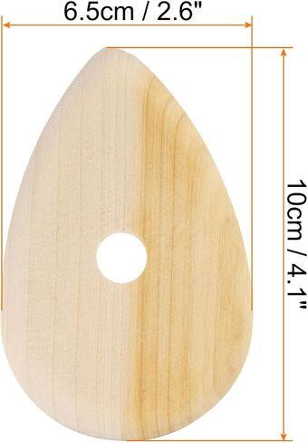 HARFINGTON 2pcs Pottery Ribs 10.3cm x 6.5cm Wooden Clay Ceramic Sculpting Tools for Finishing Shaping and Smoothing Removing Finger Marks in Saudi Arabia