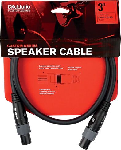 إكسسوارات D'Addario كابل مكبر الصوت D'Addario SpeakOn - موصلات نيوتريك - الحد الأقصى لنقل الإشارة والمرونة - موصلات نحاسية - 25 قدم/7.62 متر - أقصى نقل للإشارة - حزمة واحدة in Saudi Arabia