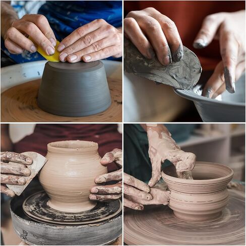 HARFINGTON 2pcs Pottery Ribs 10.3cm x 6.5cm Wooden Clay Ceramic Sculpting Tools for Finishing Shaping and Smoothing Removing Finger Marks in Saudi Arabia